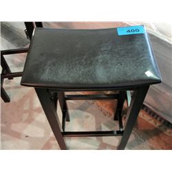 Brown leather padded barstool