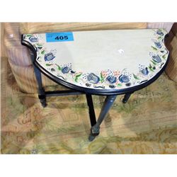 Hand painted antique D table