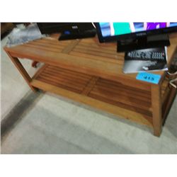 Teak outdoor pation bench/ coffee table