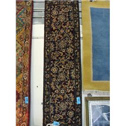 Approx 2F by 8F multi colored wool area rug runner