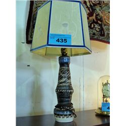 Art pottery base table lamp