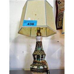 Art pottery base table lamp