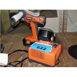 Rigid 18V cordless drill with 2 batteries and