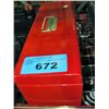 Image 1 : Red metal toolbox and contents