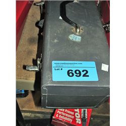 Grey toolbox and contents