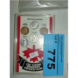 20th century canadian nickel set