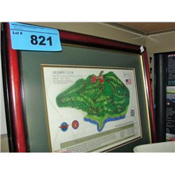 Framed olympic club US open golf championship
