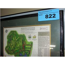 Framed agusta national golf club print