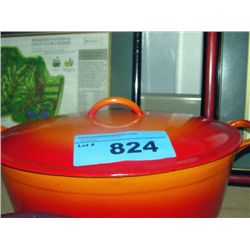 Belgium lidded cook pot - orange