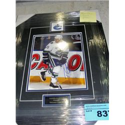 Framed tanner glass signed photo