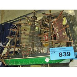 Wooden model ship