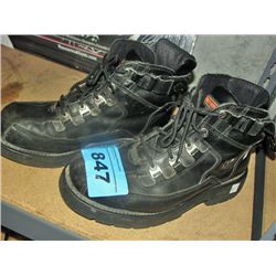 Pair of black motor harley davidson boots