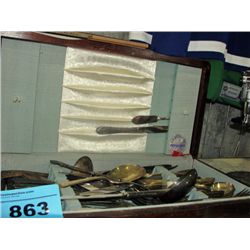 Silver plated cutlery set with box