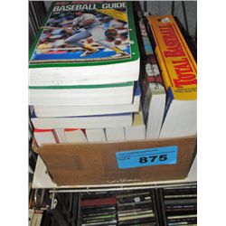 Box of assorted sports books, mostly baseball