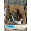 Image 1 : Box of collectors bottles and glass telephone line