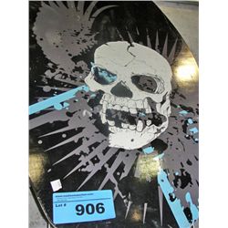 Watersport skim board with skull motiff