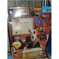 Framed spuds mackenzie print