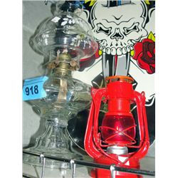 2 oil lamps