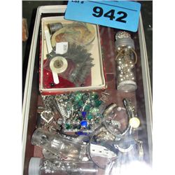 One box of assorted costume jewelry