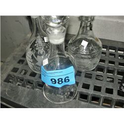 3 liqour decanters