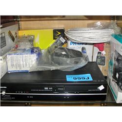 Shelf lot of assorted electronic accessories