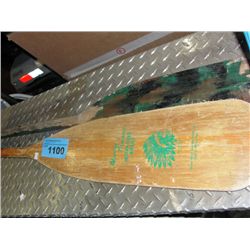 2 wooden canoe paddles
