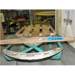Vintage wood and metal sled