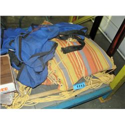 Hammock and a blue cover