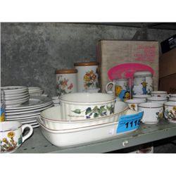 Shelf lot of household dishwares