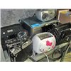 Image 1 : Shelf lot of home electronics, stereos, microwaves