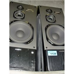 Pair of kenwood home audio speakers