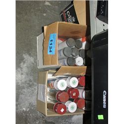 3 boxes of assorted shop supplies; spray paints