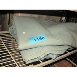 2 blue wool blankets