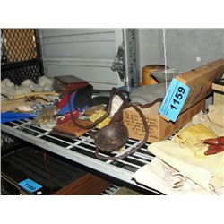 Shelf lot of assorted collectable leathers, furs