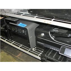 Shelf lot of 3 desk top printers