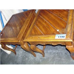 Pair of oak end tables