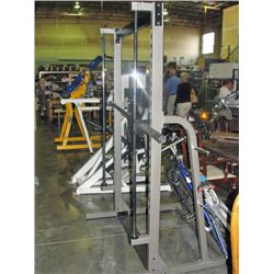 Professional weight lifters squat rack