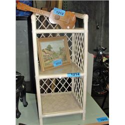 Wicker rattan 3 tier shelf unit