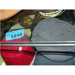 Showcase filled with assorted military clothing