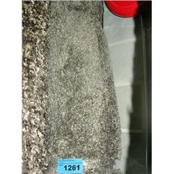 Large greyish color shag area rug