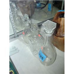 3 liqour decanters