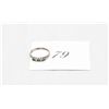 Image 1 : 925 sterling silver emerald and cubic zirconia