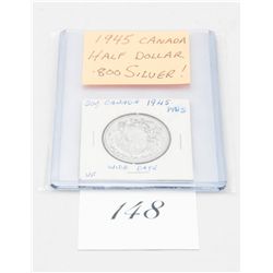 1945 canadian half dollar
