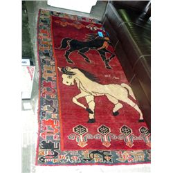 Approx 4F by 7F hand knotted persian area ru g