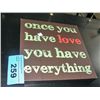 Image 1 : Oil on canvas transfer print with inspirational