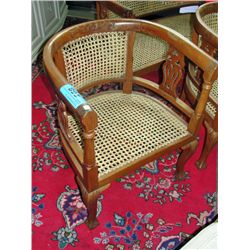 Mahogany framed with wicker seat and back rest