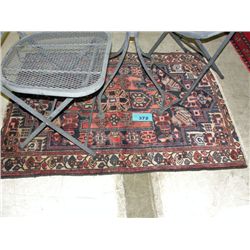 Approx 3F by 4F hand knotted persian area rug