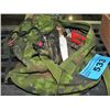 Image 1 : Camoflauge bag filled with assorted hand tools