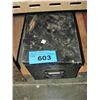 Image 1 : Black metal toolbox and contents