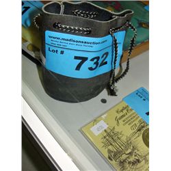 Leather pouch of assorted world coins